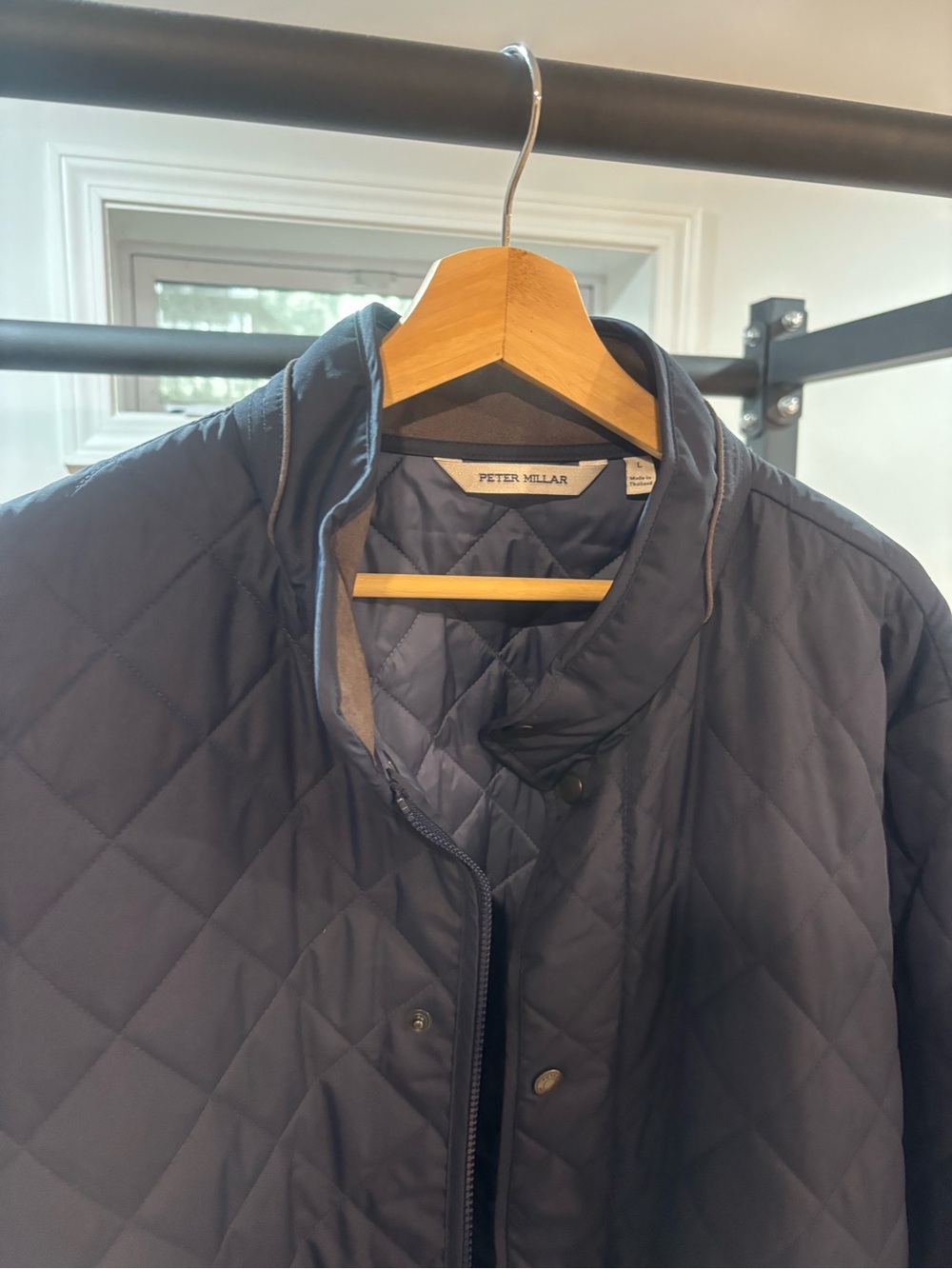 Peter Millar Suffolk Quilted Travel Coat – Men’s Large L – Navy Blue MINT!!! - Picture 3 of 13